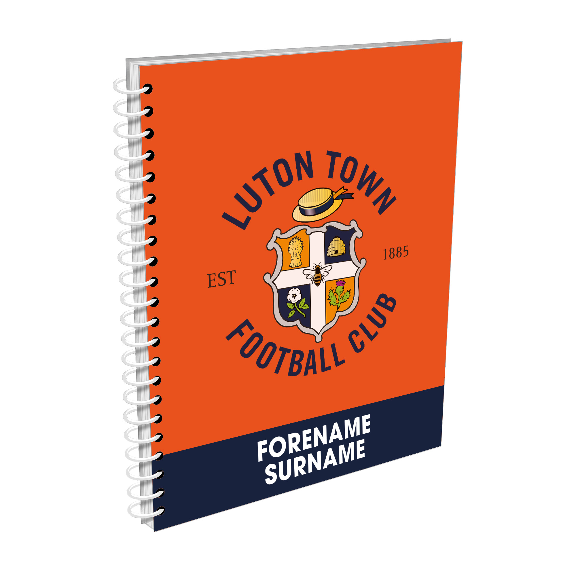 BOLD CREST Personalised Notebook Luton Town F.C