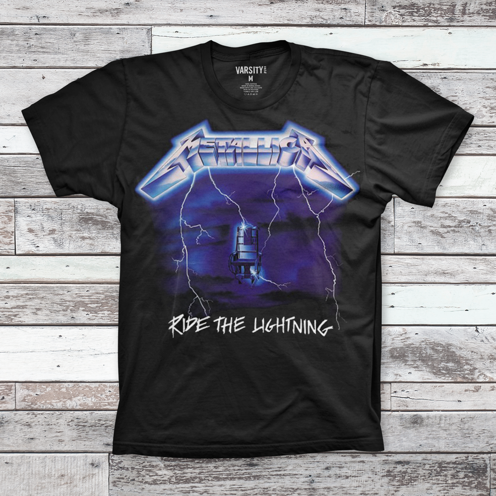 Mens T-Shirt Metallica Ride The Lightning