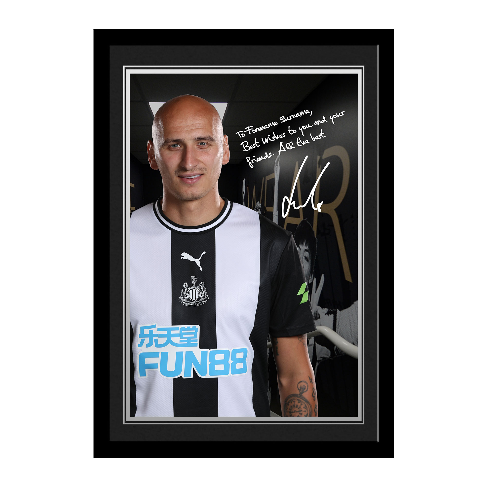 framed newcastle united shirt