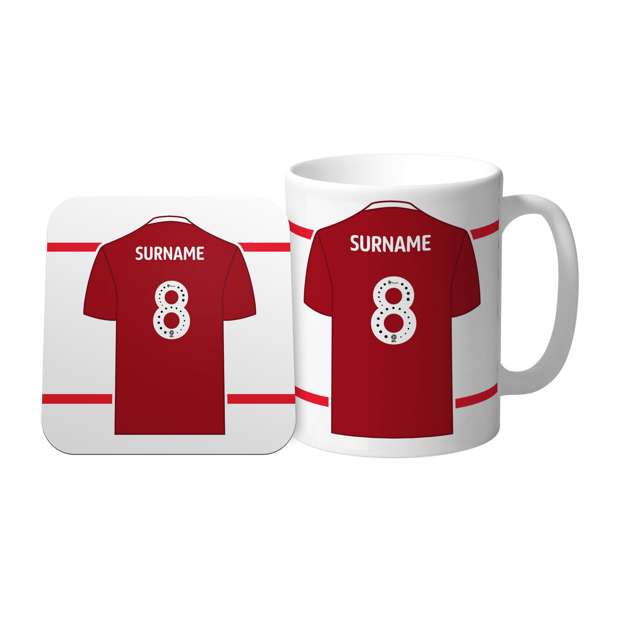 Official PERSONALISED Nottingham Forest FC Retro Shirt Mug