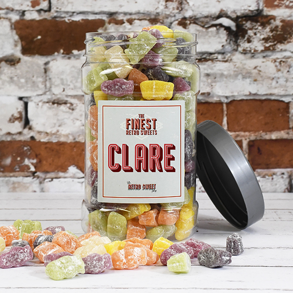 Jelly Babies Sweet Jar Personalsied Sweet Jar Old Fashioned Sweets