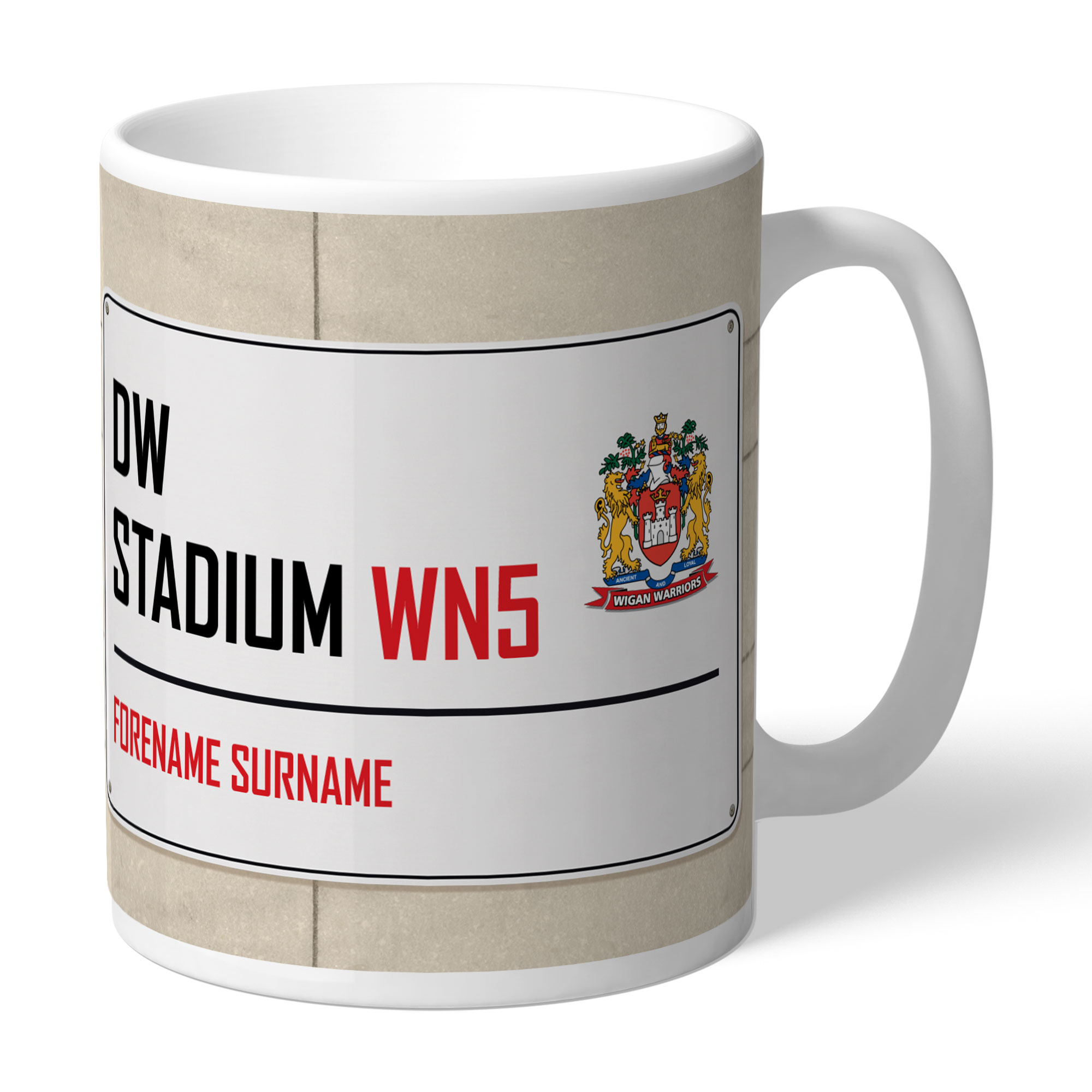 Wigan Warriors PERSONALISED Official Eat Sleep Drink Mug