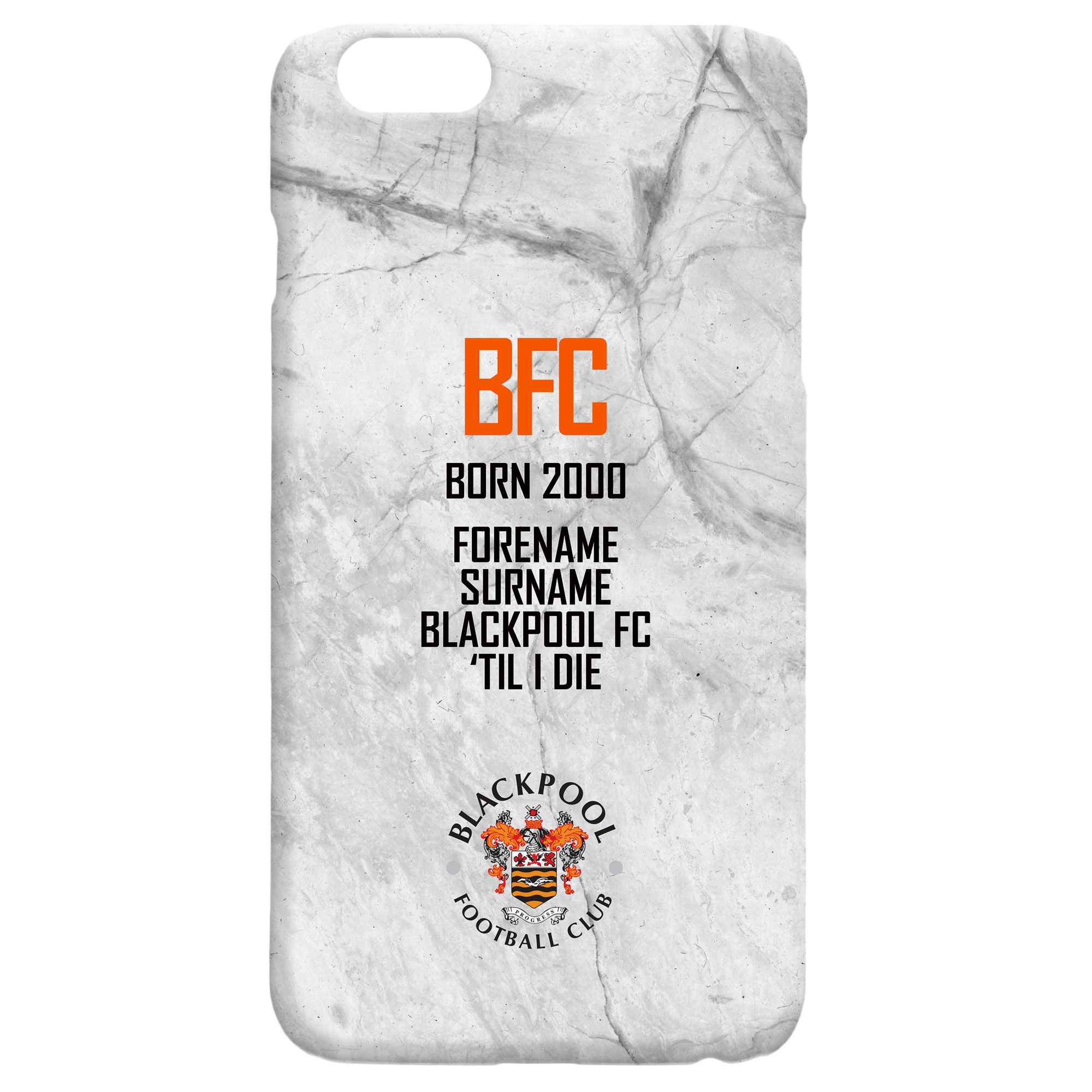 SHIRT Blackpool F.C Personalised Hard Back Phone Cover