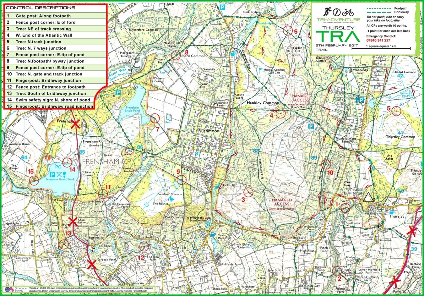 2 Hr Trail Map
