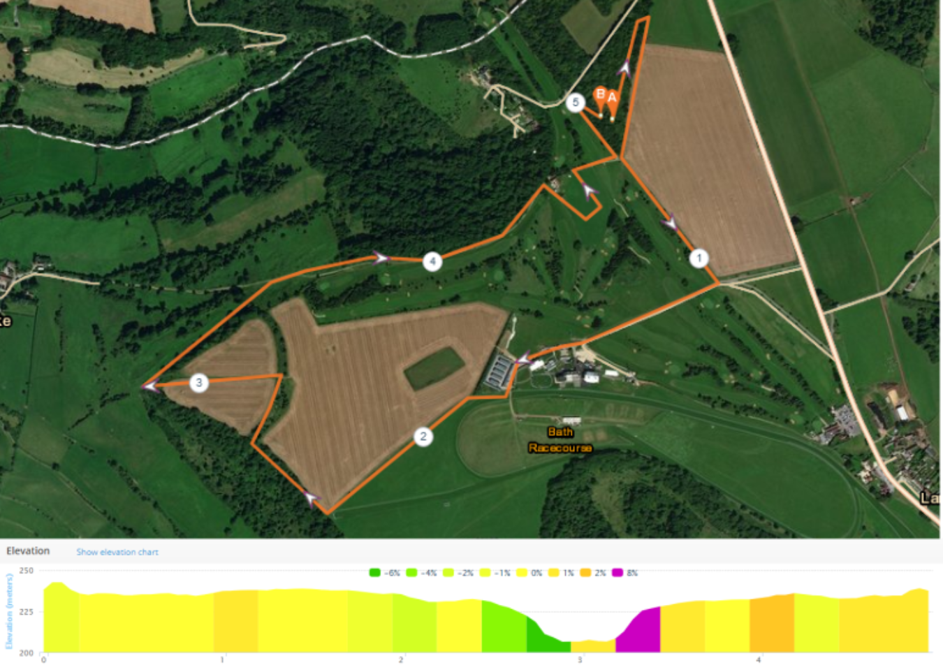 Dark Horse Race Route