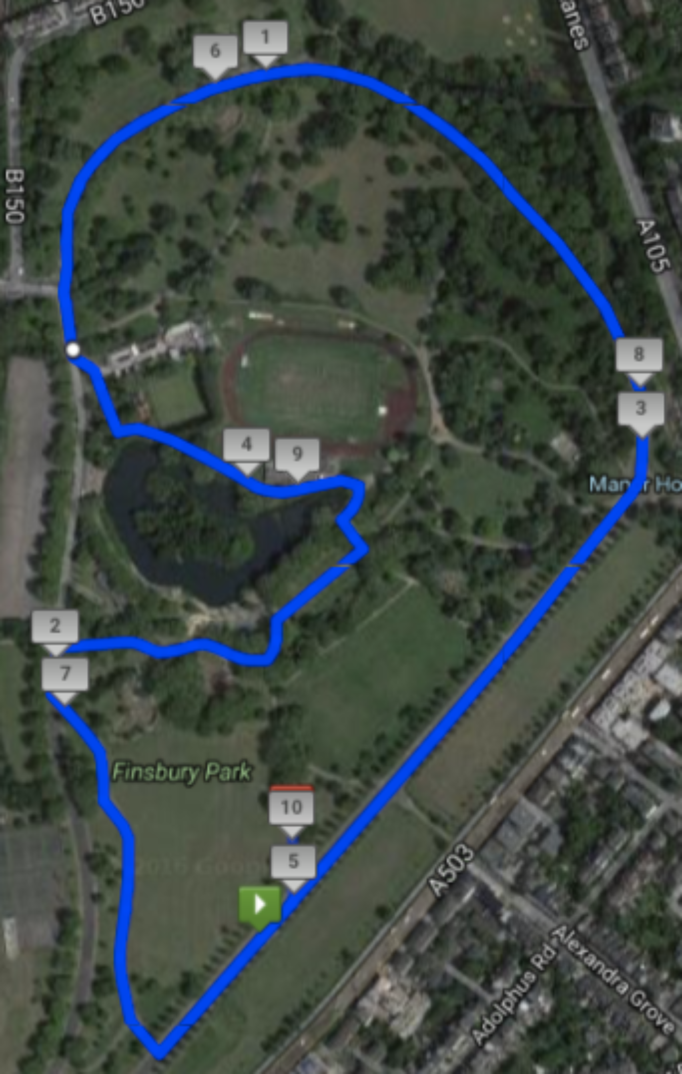 Finsbury Course Map