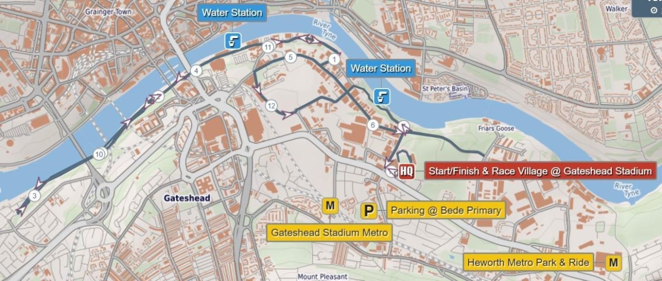 Gateshead Half Map