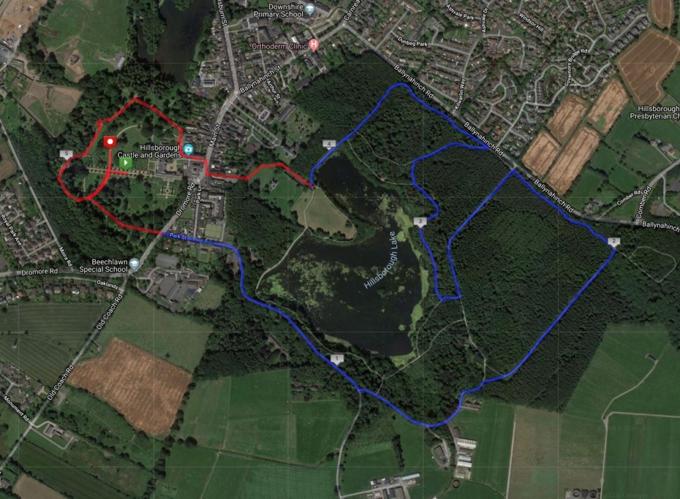 Hillsborough 5K Route