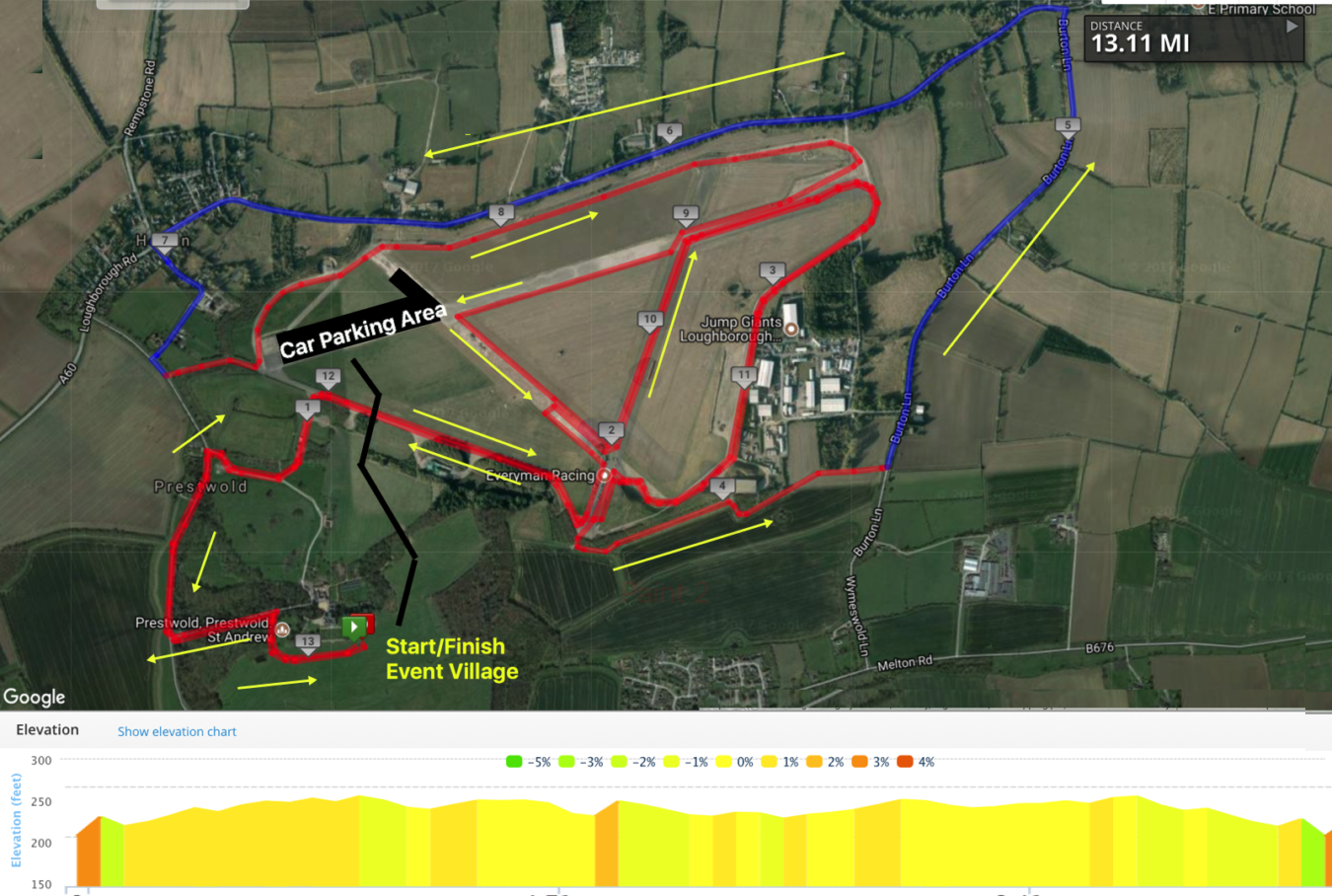 Leic Half Course Map