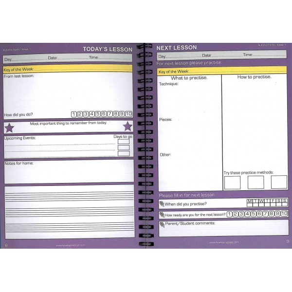 music practice journal template