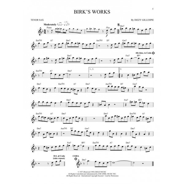 Jazz Blues Favorites (Tenor Saxophone)