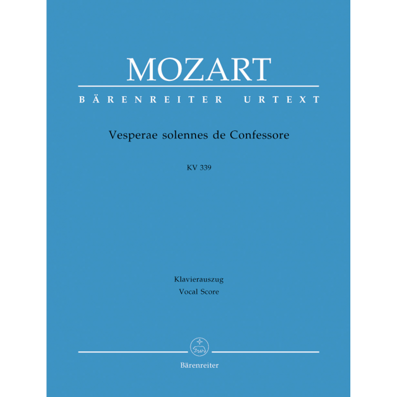 Mozart, W A Vesperae solennes de Confessore (Solemn Vespers of