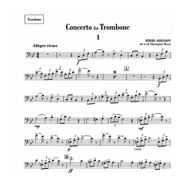rimsky korsakov nikolai concerto for trombone bass clef trombone concerto sheet music