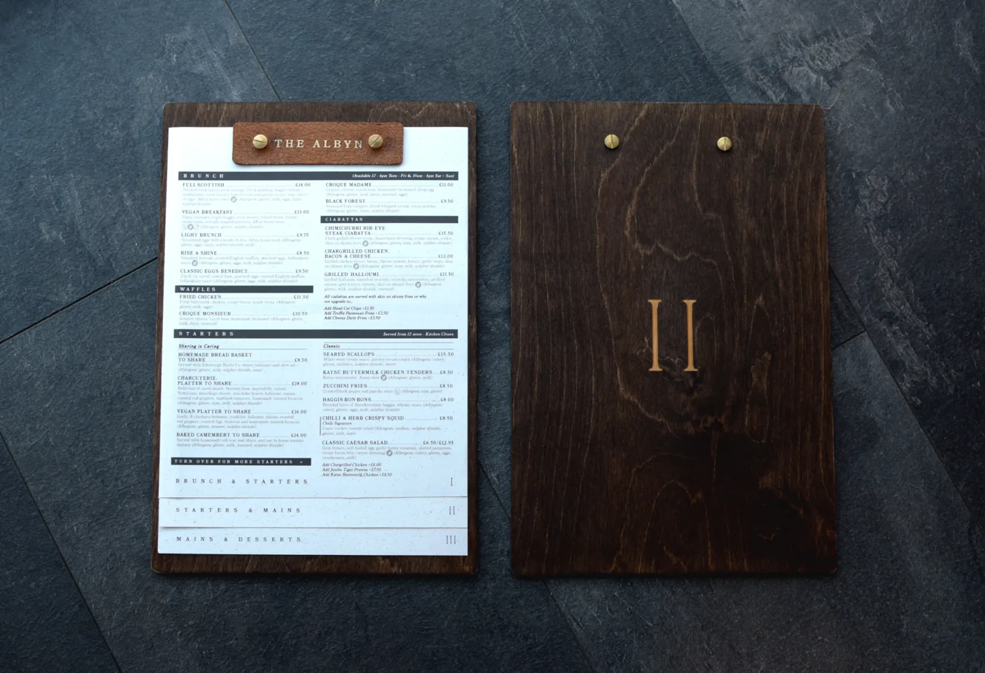 Albyn Menu Square