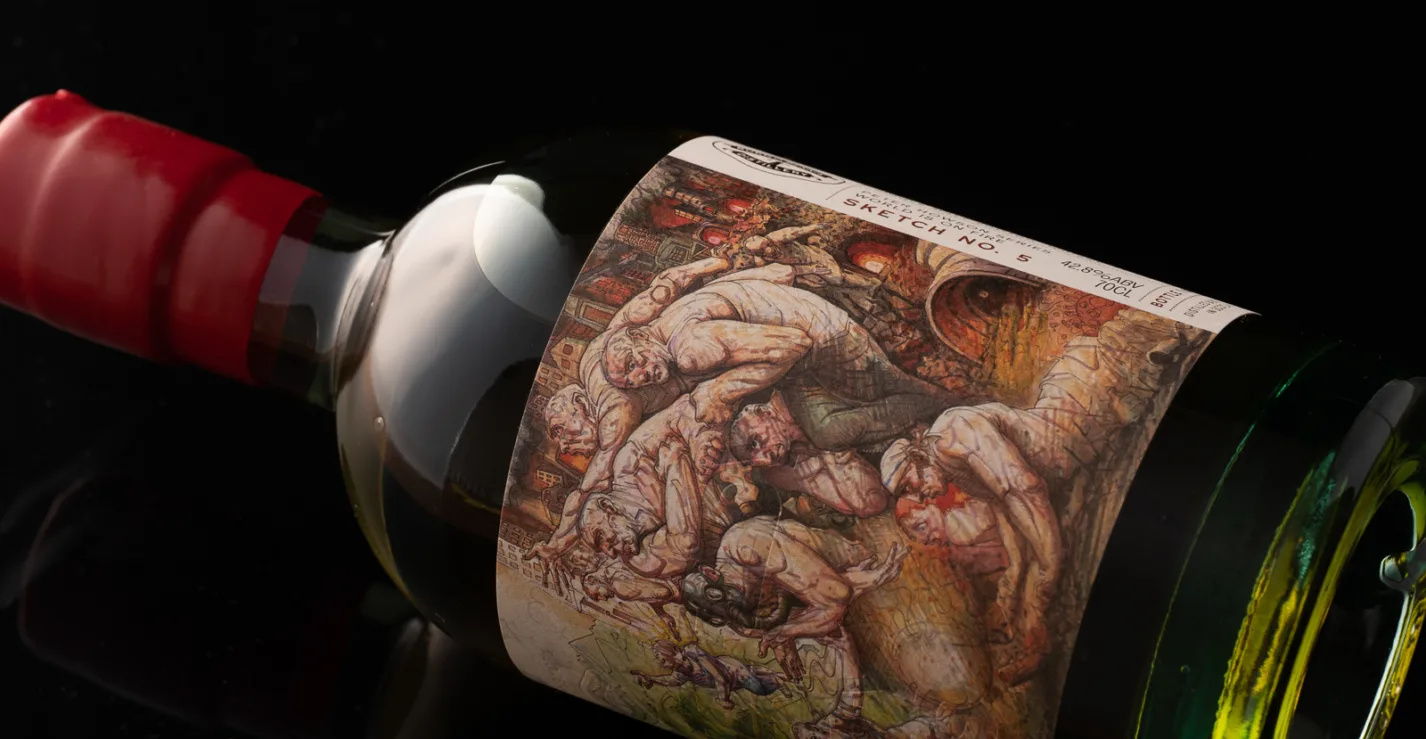 Print and Web Design for Burn O Bennie: Peter Howson, The World is on Fire, Macallan