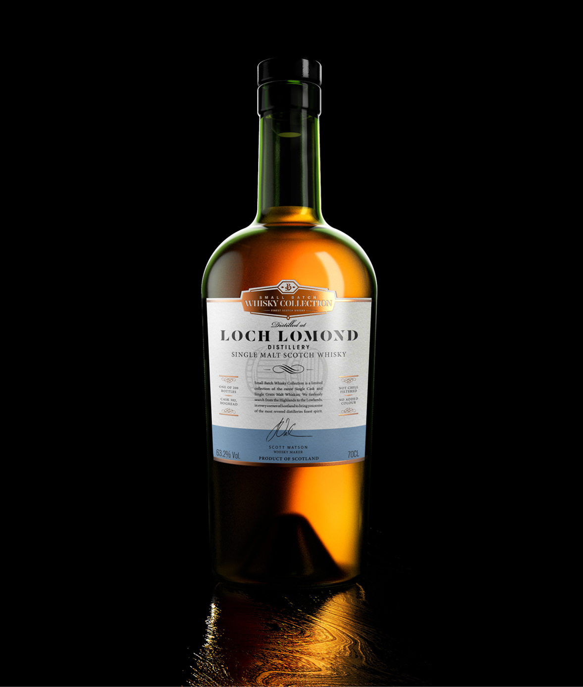 Lochlomond Straight Bottle Filled With Top