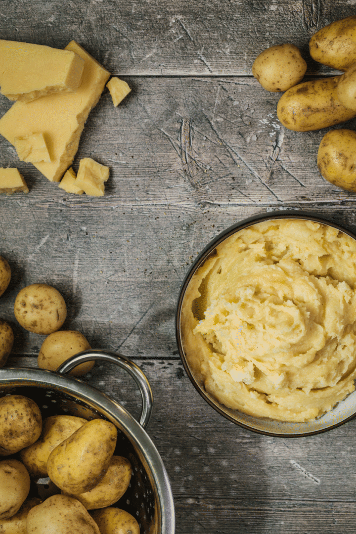 Upper Dysart Cheddar Mash Flatflay Art Direction