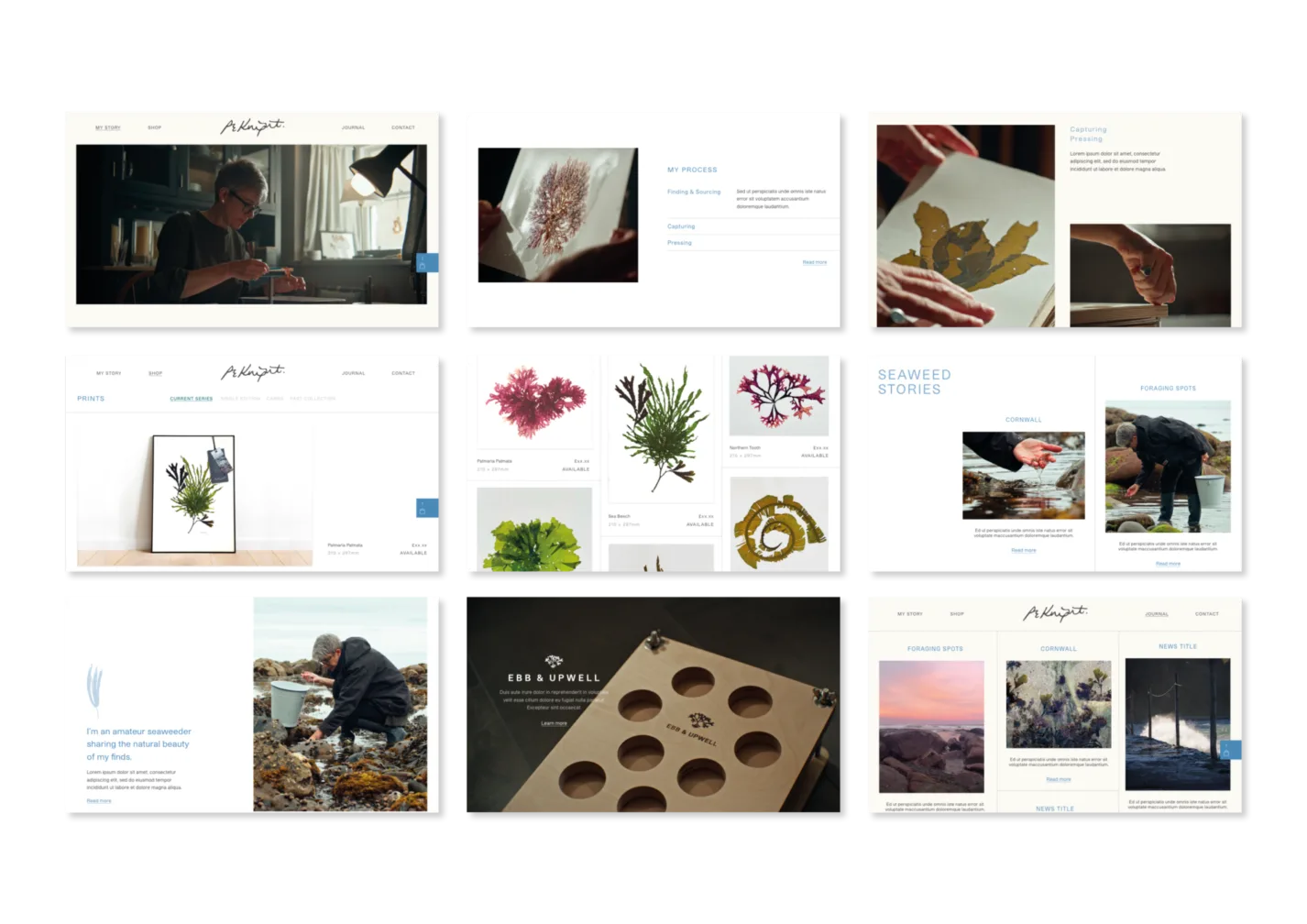 Portia Knight Web Layputs