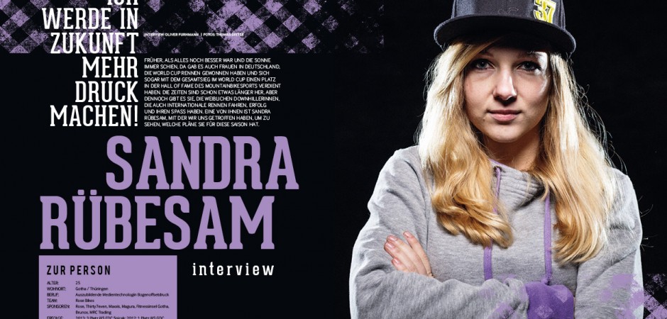 Steht auf Downhill, Bier und Tattoos - Sandra Rübesam!