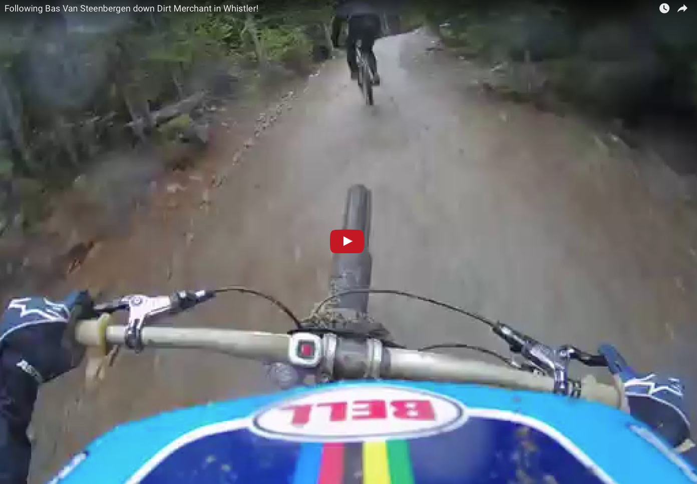 Verfolgungsjagd - Danny Hart Following Bas Van Steenbergen down Dirt Merchant in Whistler.
