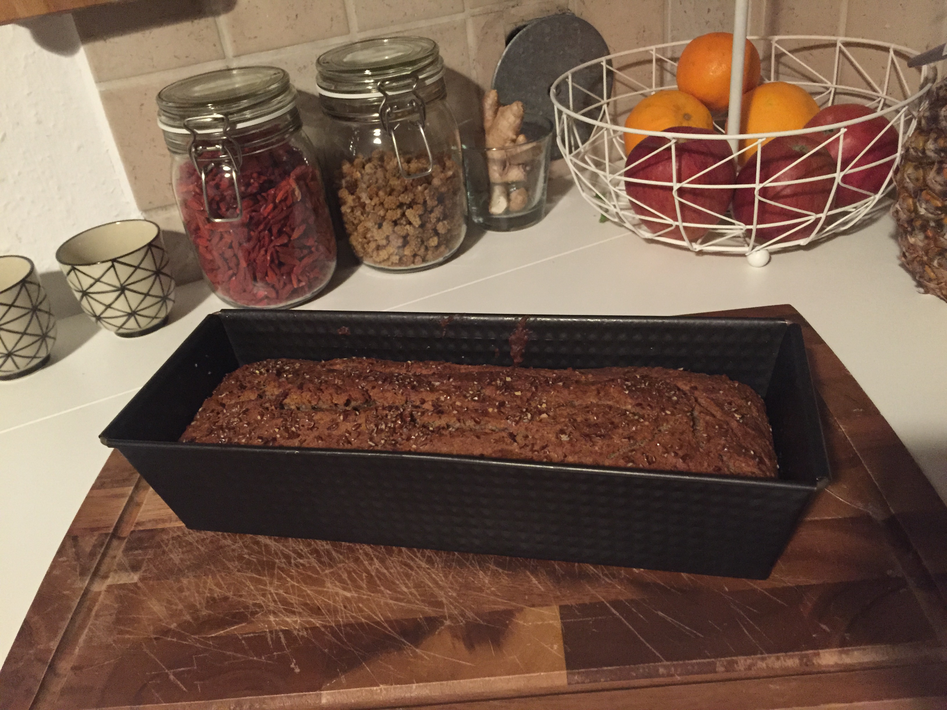 Bananenbrot - abkühlen lassen. Bananenbrot - abkühlen lassen.