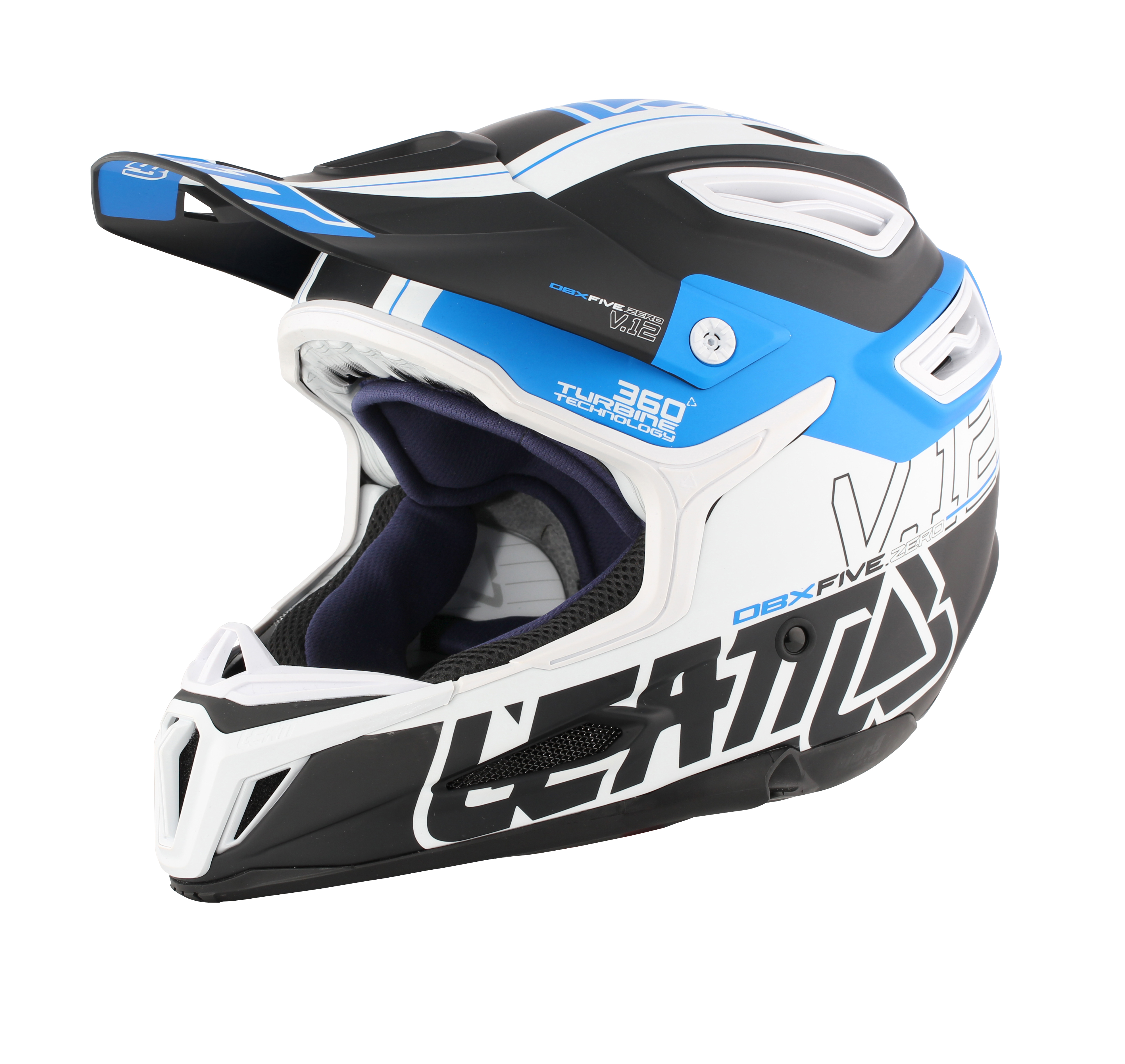 Helmet DBX 5.0 V12 Black Blue White Side 2