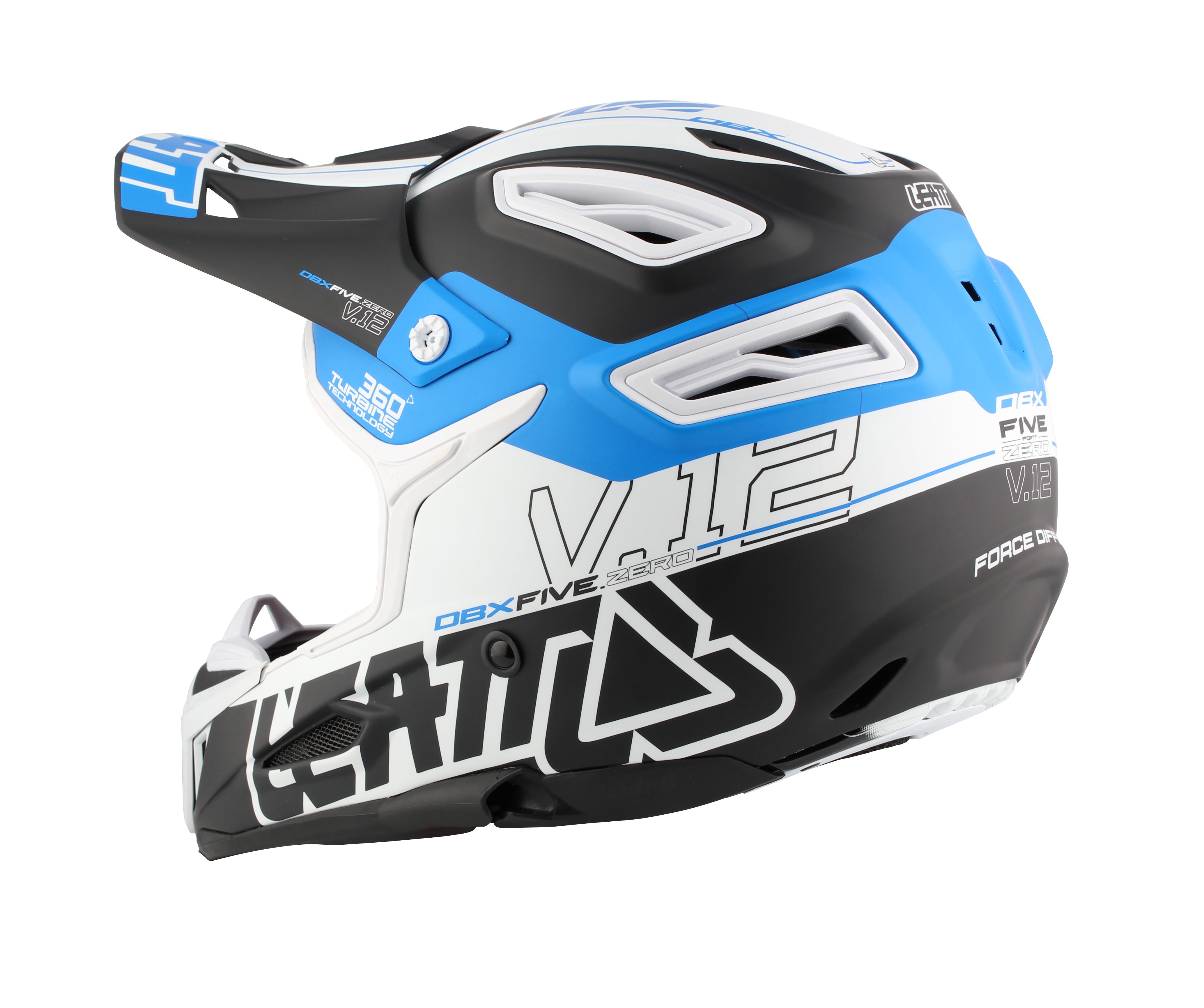 Helmet DBX 5.0 V12 Black Blue White Side 3