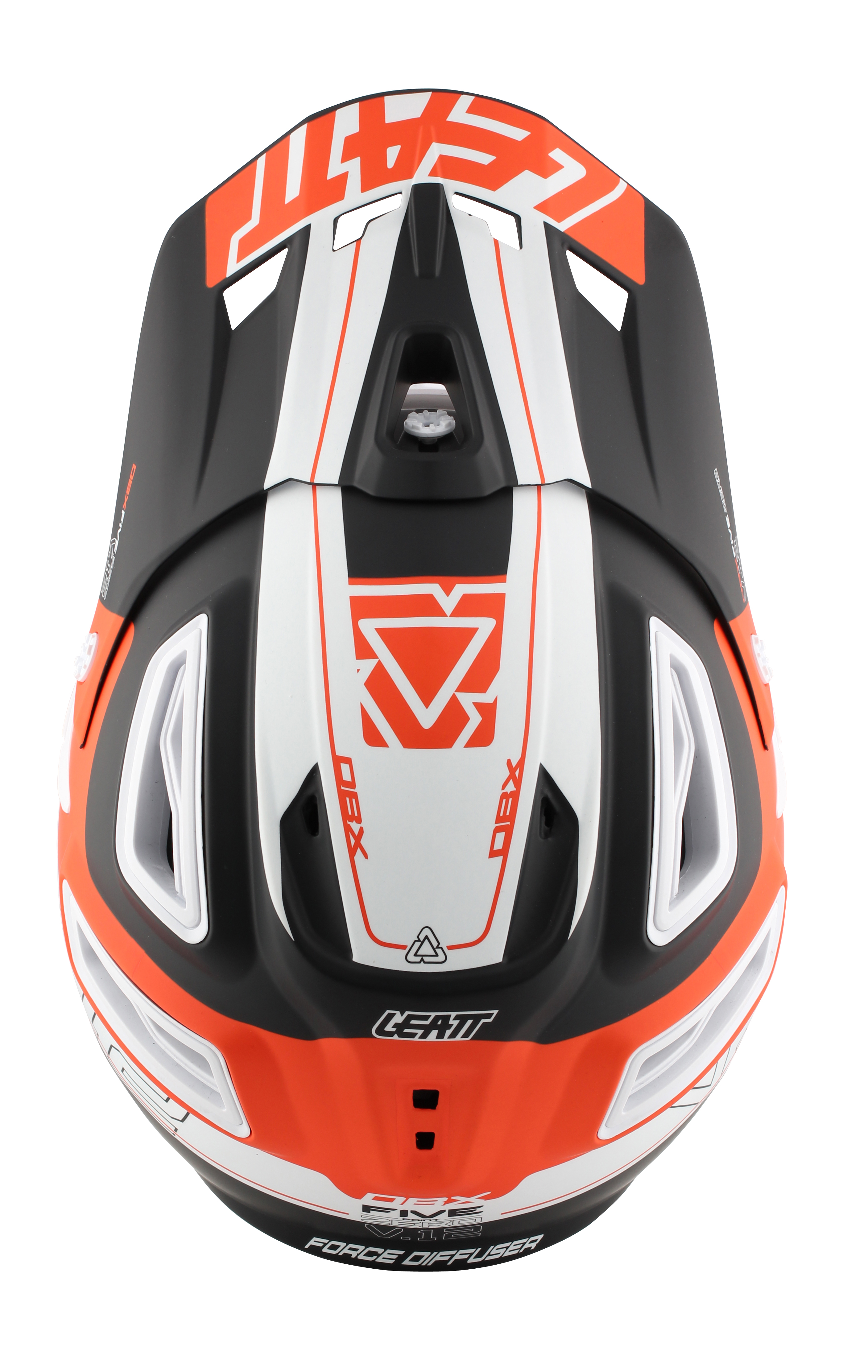 Helmet DBX 5.0 V12 Black Orange White Top DBX 5.0 V12 Black Orange White