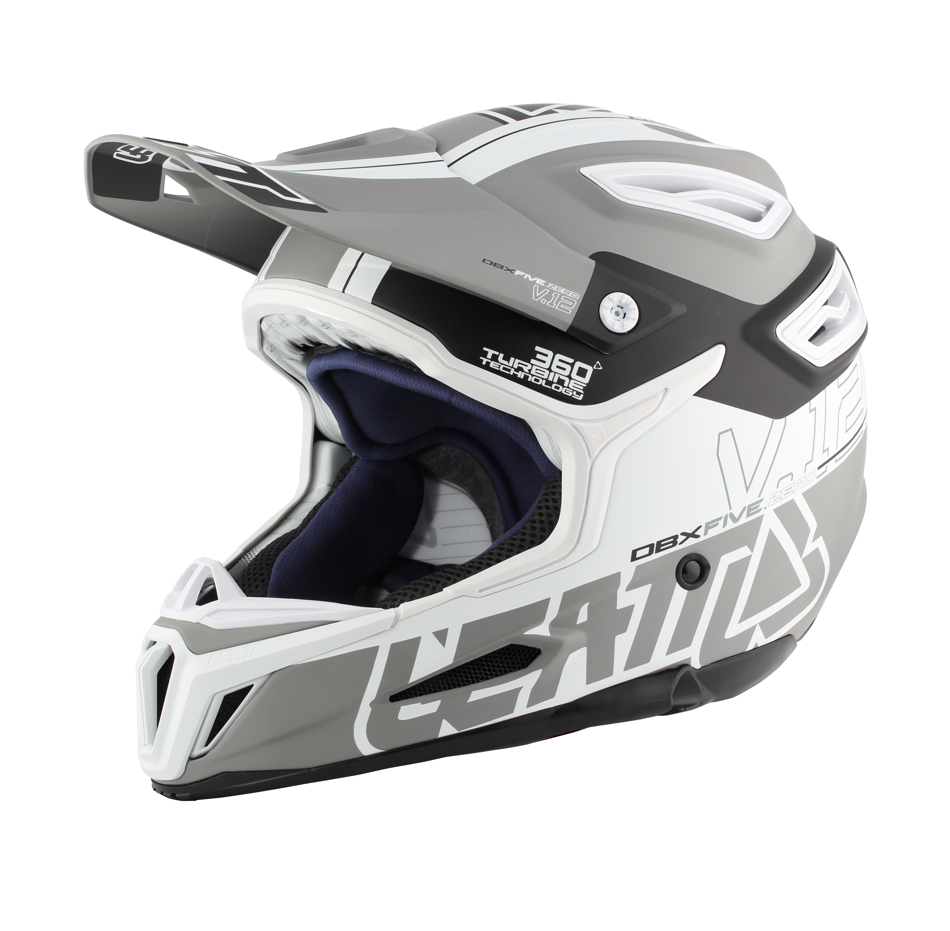 Helmet DBX 5.0 V12 Grey Black White Side 2