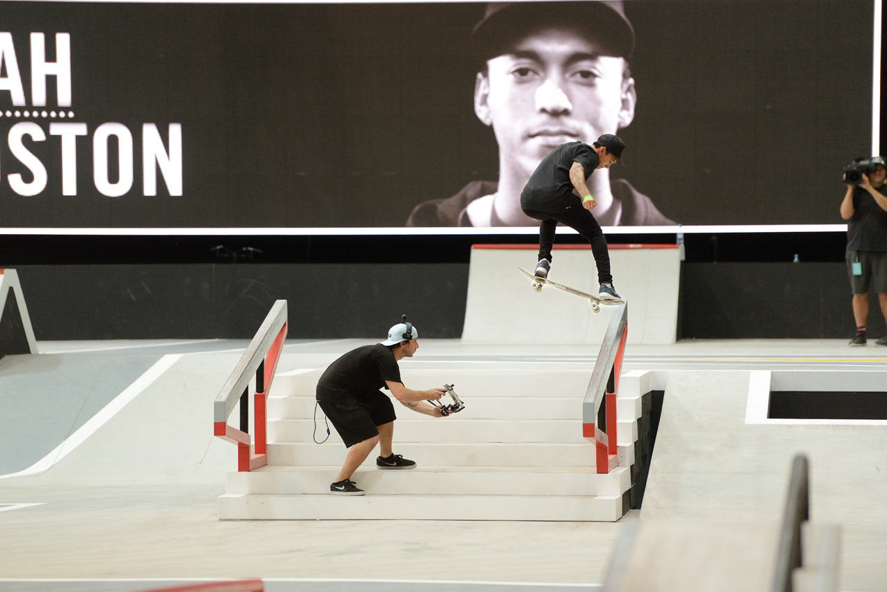 Nyjah Huston: Bs Flip Fakie Nosegrind / Photo @ Gaston Francisco