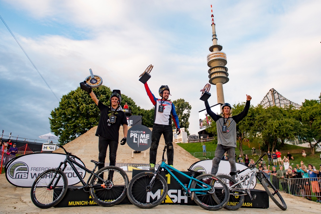 Auf dem Podium: Nicholi Rogatkin, Max Fredriksson, Logan Peat