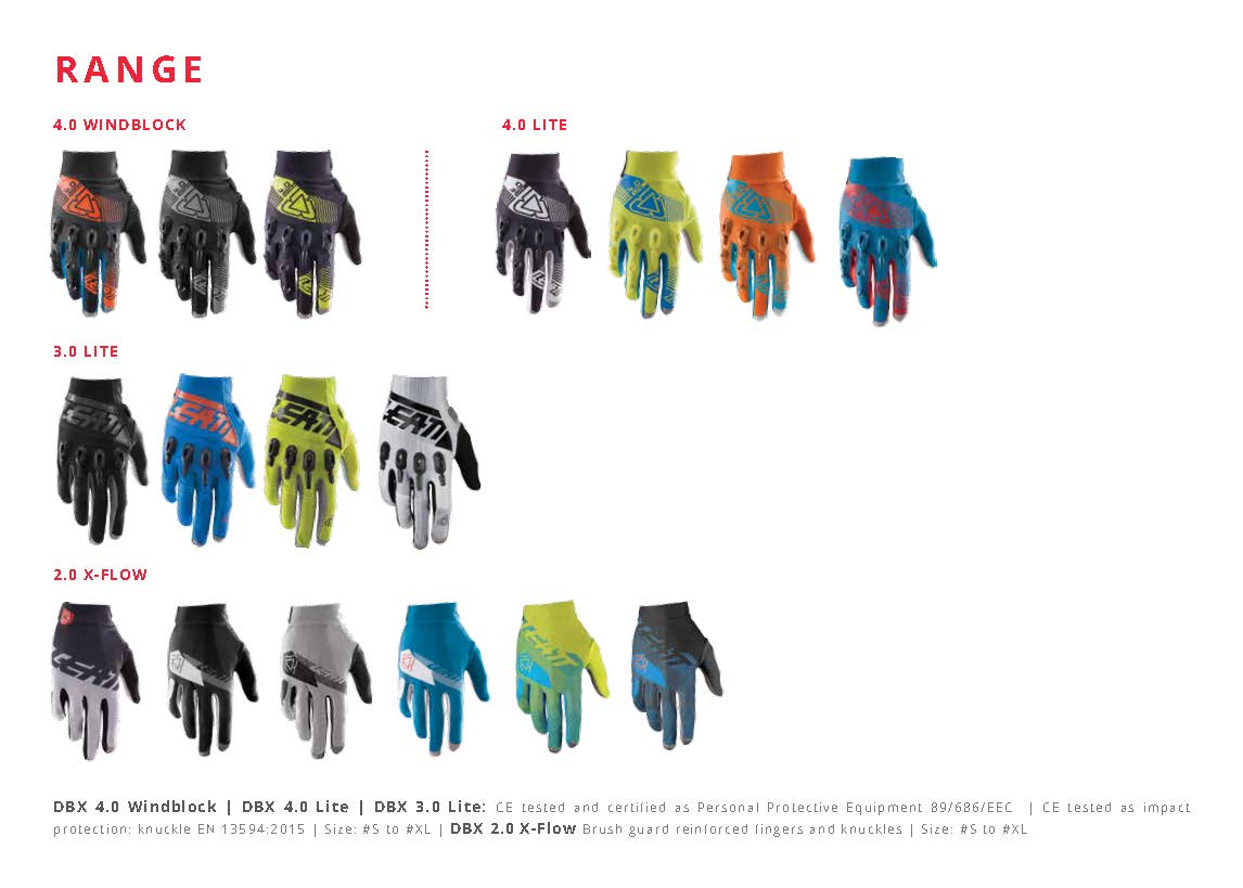 Die Handschuhkollektion von Leatt für 2017