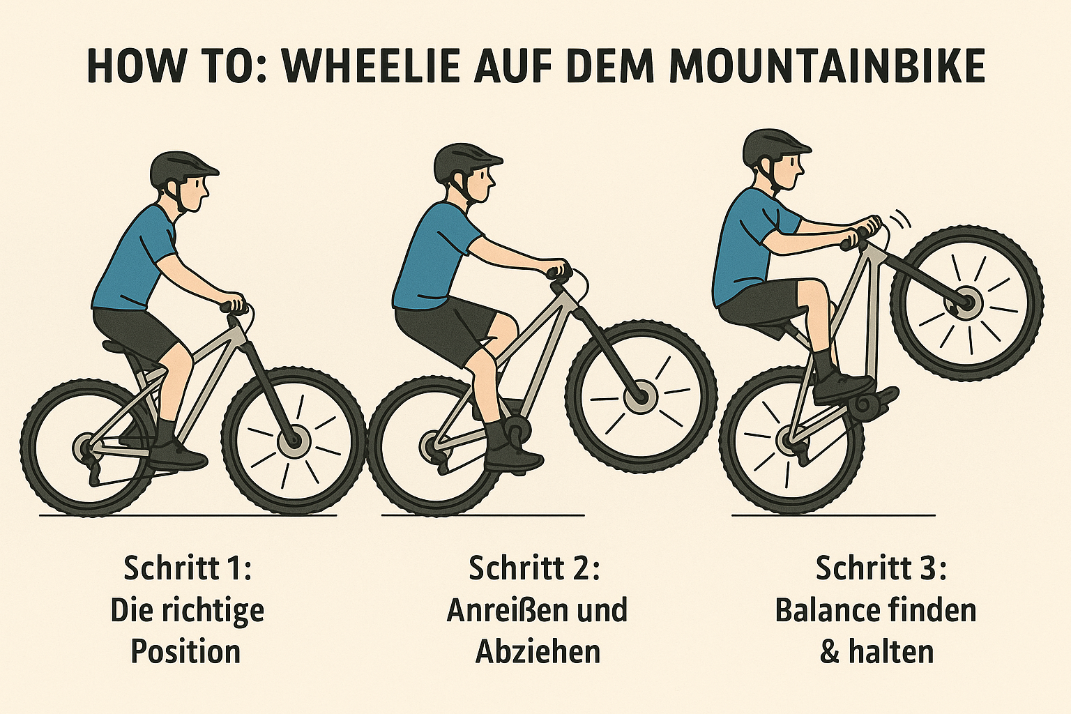 Wie man einen Wheelie fährt