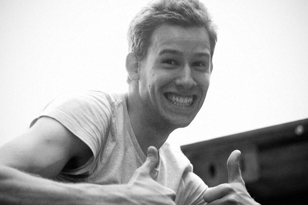 Florian McGyver einen Tag nachdem er die Trails knapp überlebt hatte