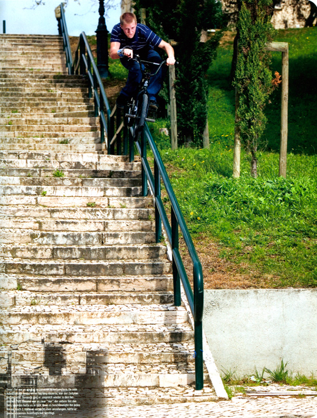 Ausgabe 69: Keine 24 Stunden war Dennis Kicza auf der G&S-Portugaltour, aber Zeit genug für dieses imposante Rail auf dem Weg zum Flughafen war das allemal