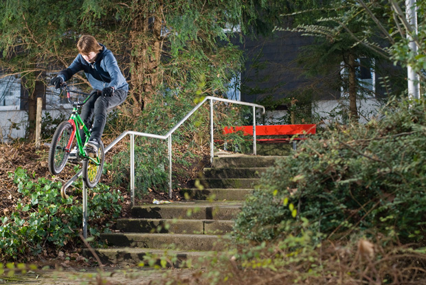 Rail Nummer drei für Daniel Tünte: Viel zu kurz, um es richtig mit dem BMX zu grinden, deswegen halt Icepick. Das ist das Foto, das es in die Story in freedombmx #80 geschafft hat