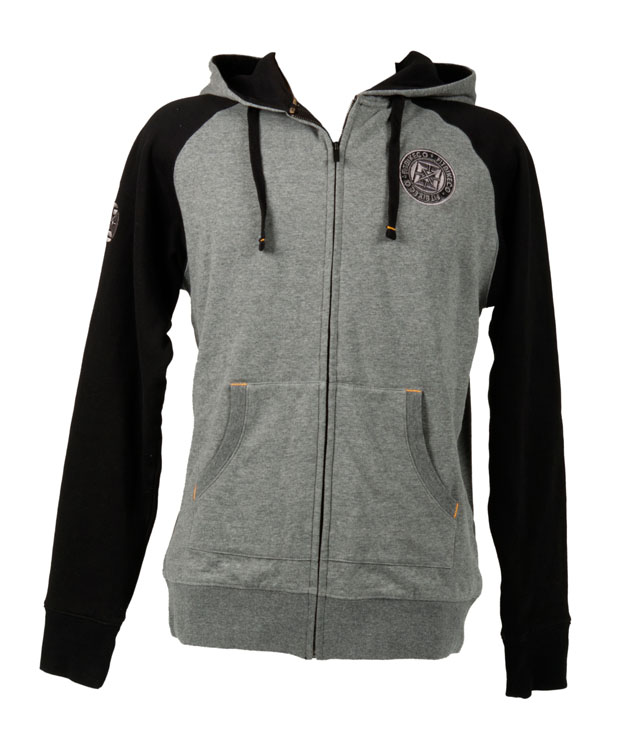 Fit Hoody Fitten Fleece Grey-Black_1