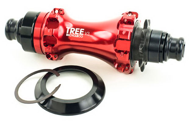Tree Rear Hub Straight Pull red
