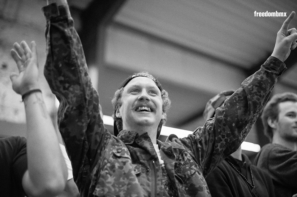 Martin Krüger auf dem We don't care BMX-Contest in der iPunkt-Halle in Hamburg