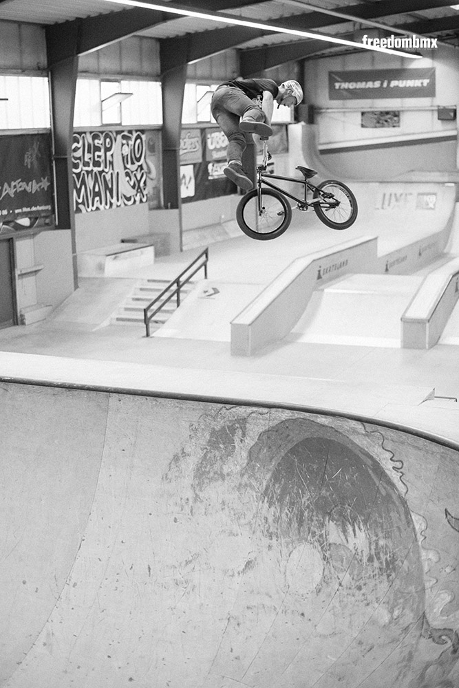 David Theisen auf dem We don't care BMX-Contest in der iPunkt-Halle in Hamburg