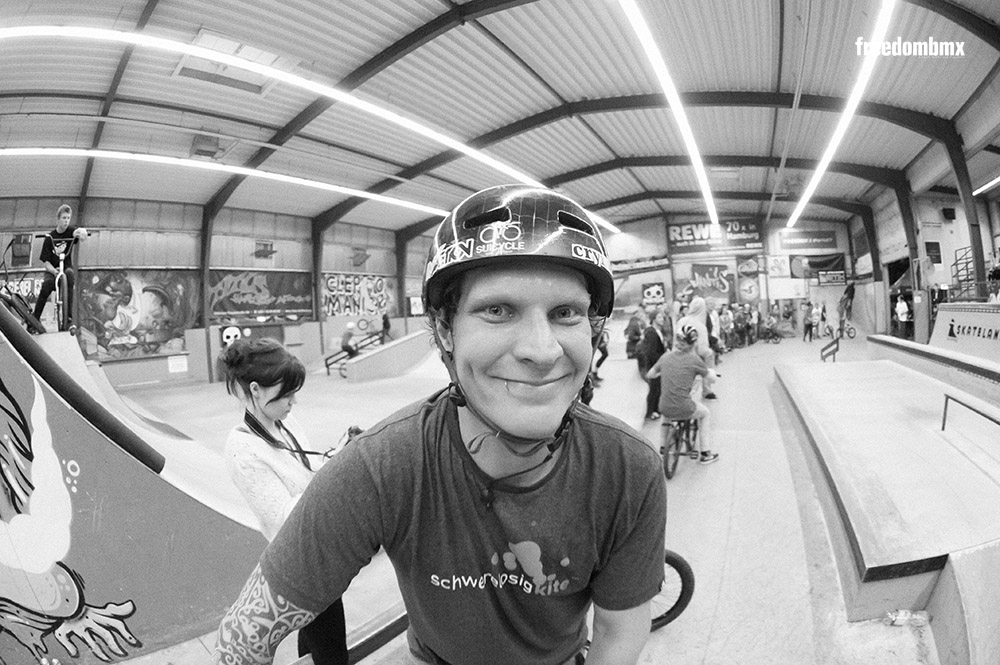 Marcel Profittlich auf dem We don't care BMX-Contest in der iPunkt-Halle in Hamburg
