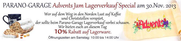 parano-garage-advents-jam-lagerverkauf