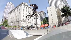 BMX Streetstyle Training auf der Dew Tour Portland mit Garrett Reynolds, Dennis Enarson, Gary Young, Van Homan, Tyler Fernengel und Chad Kerley.