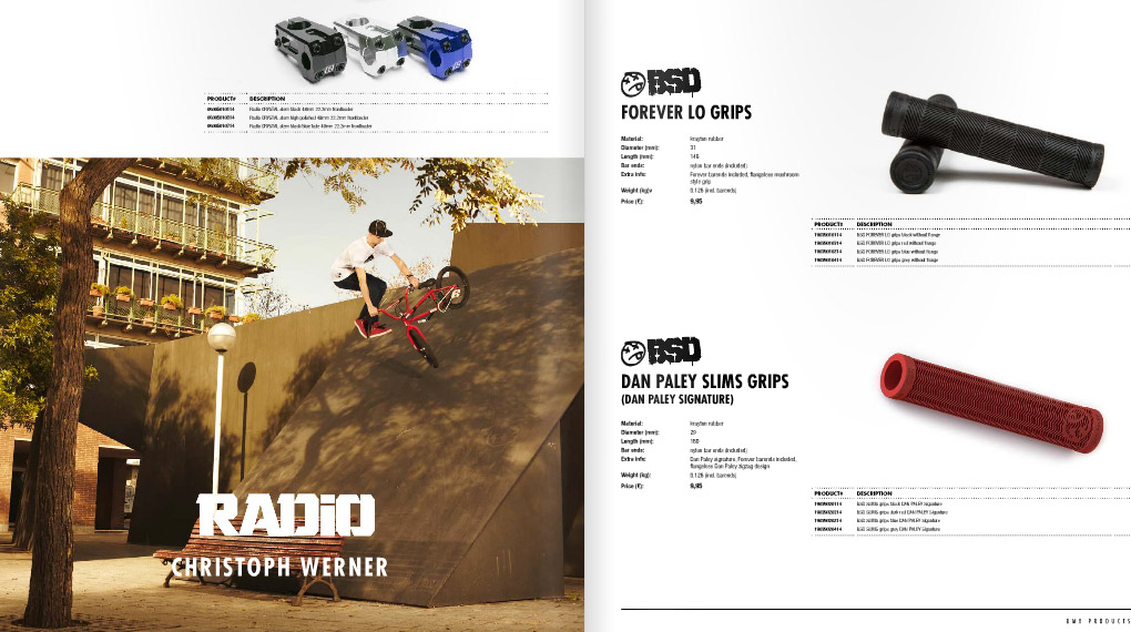 Im 2015er Katalog von Traffic Distribution findest du auf 184 Seiten alle Produkte von Cult, Haro, Premium, Radio, Bone Deth, éclat, MacNeil, Mutiny und BSD.