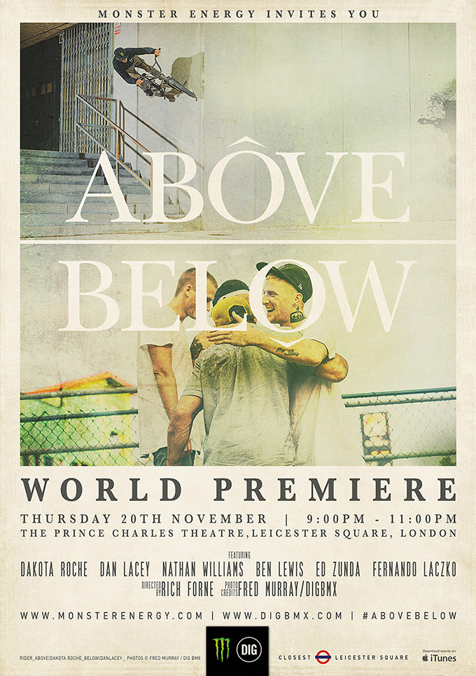 monster energy above below premiere in london