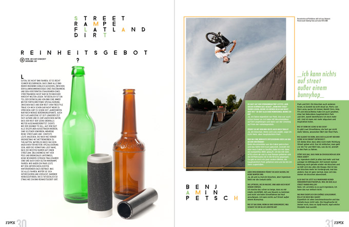 In freedombmx 123 gibt es eine Story darüber, dass viele Fahrer nur noch eine bestimmte Disziplin fahren.