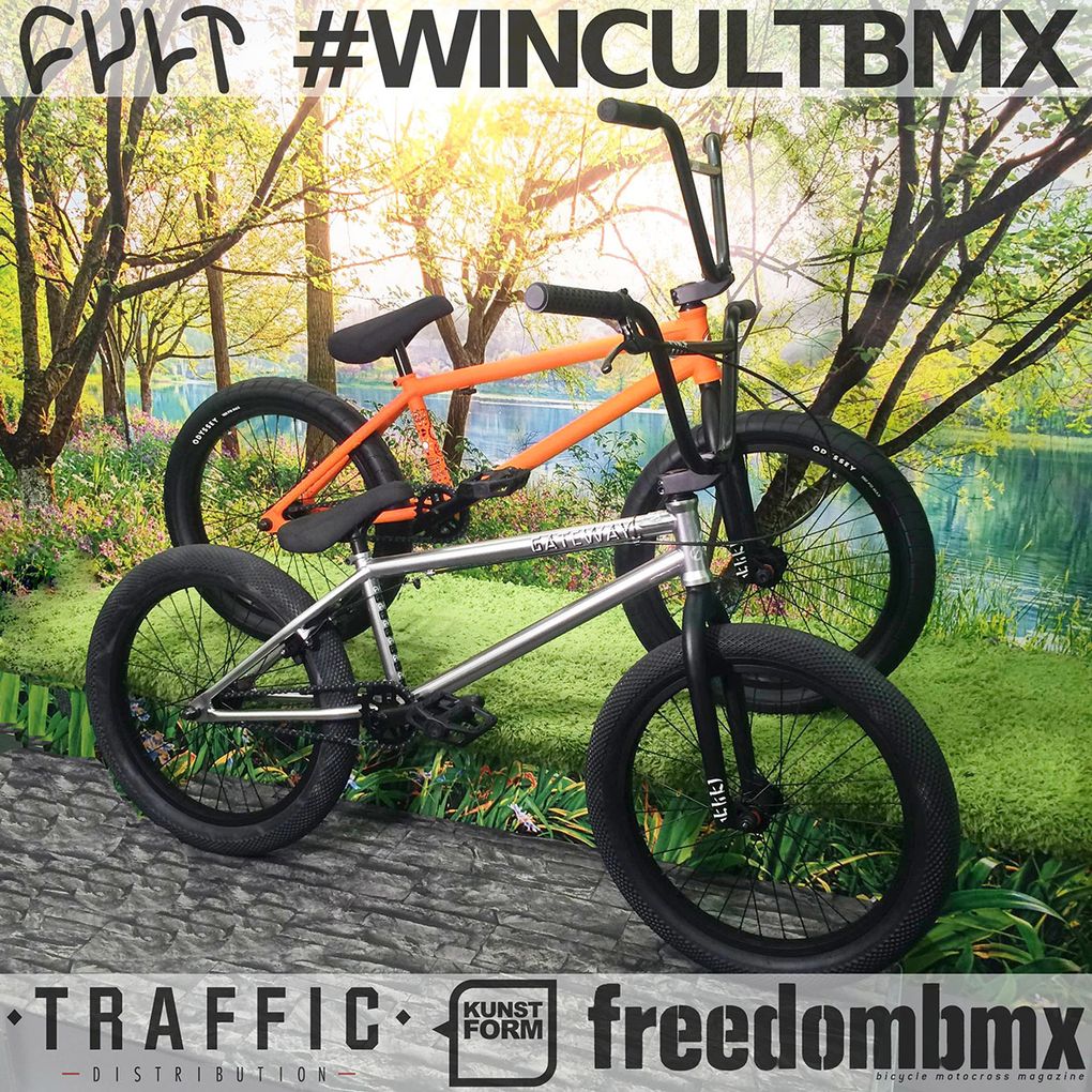 Jetzt teilnehmen und gewinnen! In Kooperation mit dem kunstform?! BMX Shop und Traffic Distribution verlosen wir zwei Kompletträder von Cult. Mehr dazu hier.