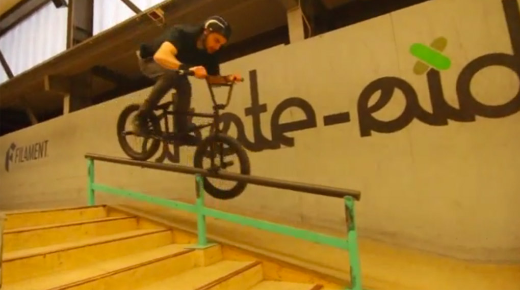 Johannes Spahn, Alex Schmitt, Kalle Frank und Daniel Peter von Da Crew. aus Schweinfurt haben ein paar Tage in der Skatehalle Aurich verbracht.