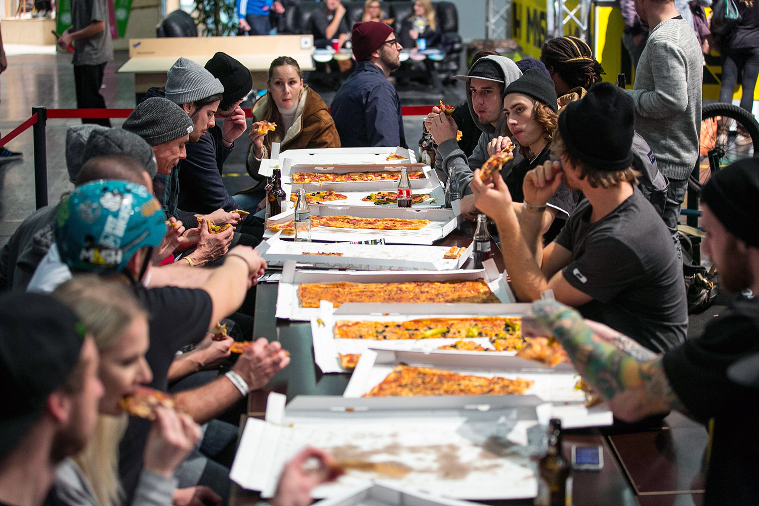 Pizza für die hungrige Meute