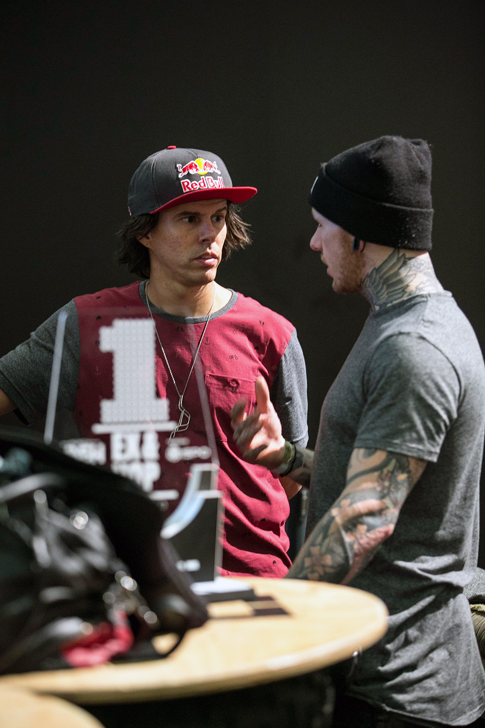 Daniel Dhers (links) im Zwiegespräch mit Mark Webb